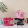 Summer new transparent PVC large capacity waterproof cosmetic bag portable female travel toiletry bag storage bag handbag