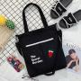 Large Capacity Women's Crossbody Canvas Shopping Bag Custom Logo Plain Organic Cotton Shoulder Tote Bag for Student