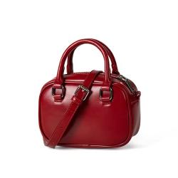 Wholesale Customized LOGO Cute Solid Color Women's Handbag Red Mini Square Tote Chubby Bag Tiny