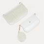2023 New Style Women Crossbody Bag Customized Pu Leather Straw Material With Mini Pouch Handbags Metal Chain