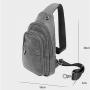 Sling Backpack Canvas Crossbody Hiking Bag With PU And Large Capacity Lightweight For Outdoor Activities