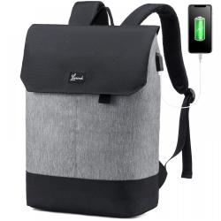 2024 high quality fashion eco-friendly design bags 100% recycled PET portable college bag laptop backpack unisex with USB port