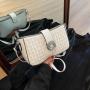 2024 new fashion texture women's messenger bag retro plaid small leisure shoulder bag candy color crossbody bag