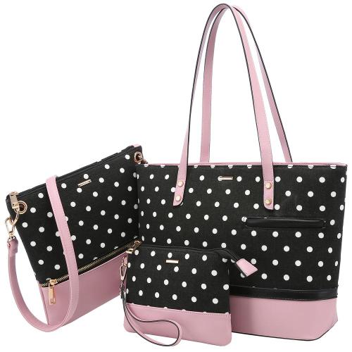 Lovevook wholesale luxury Tote Bags Shoulder Purse Work Bags casual 3 in 1 PU Leather crossbody bags women handbags