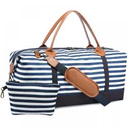 2022 Women Shopping Handbag Canvas Travel Bag Custom Gym Duffel Bags Weekender Women Travel Organizer Canvas Traveling Bag Set