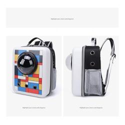 KBW044 Wholesale Large-capacity Cat Backpack Portable Pet Out Bag Square Breathable Space Capsule Double-back Cat Bag