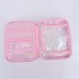 Custom Logo Design Travel Makeup Bags Waterproof 2 Layers Compartment Make Up Wash Bag Clear Cosmetic Toiletry Bag