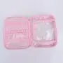 Custom Logo Design Travel Makeup Bags Waterproof 2 Layers Compartment Make Up Wash Bag Clear Cosmetic Toiletry Bag
