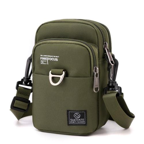HR153 Men's One Shoulder Cross Body Waist Bag Nylon Travel Phone Change Keycard Small Square Bag Fashion Shoulder Messenger Bag