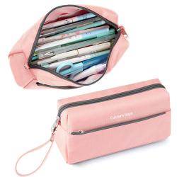 Gelory Pencil Case Canvas Penbag Estojo Escolar Estuche Large Capacity Piornik Szkolny Astuccio Scuola School Supplies Pink Cute