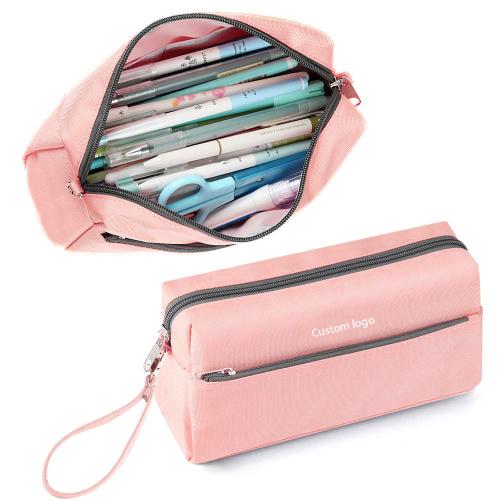 Gelory Pencil Case Canvas Penbag Estojo Escolar Estuche Large Capacity Piornik Szkolny Astuccio Scuola School Supplies Pink Cute