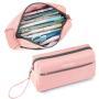 Gelory Pencil Case Canvas Penbag Estojo Escolar Estuche Large Capacity Piornik Szkolny Astuccio Scuola School Supplies Pink Cute