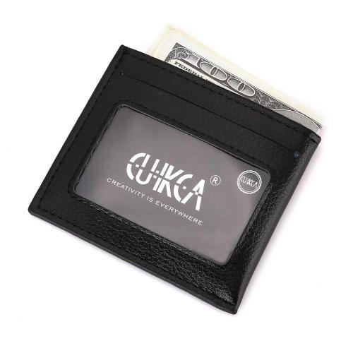 HF055 Business Card Holder Wallet For Men Lichee Pattern Driving License Card Short Credit Card Case Slim Pu Leather Coin Purse