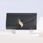 Fashion Party Bridal Handbag Chain Crossbody Bag Metal Rhinestones Leaf PU Clutch Bag Gold Evening Bags For Ladies