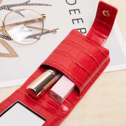 KBW583 Hot Crocodile Lipstick Bag Mini Fashion PU Leather Makeup Bag High Quality Portable Portable Lipstick Storage Bag
