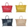 Hot Selling Korean letters tassel canvas bag large capacity women's handbag simple single shoulder tote bag custom logo