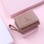 Women'S Pu Leather Short Deer Horn Wallet Mini Zipper Wallet Cartoon Three Fold Buckle Card Bag Women Bags Designer