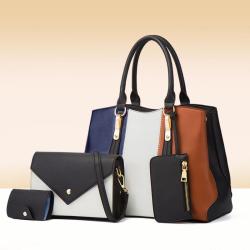 2024 New Multi piece Set Mother Bag Fashion Contrast Color Single Shoulder Handbag