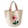 ZF036 Bucket Towel Embroidery Canvas Handbag Female New Student Lunch Bag Casual Fashion Out Handheld Storage Bag
