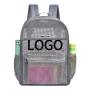 Custom Large Capacity Heavy Duty See Through Semi Transparent Book Back College Student School Mesh Backpack