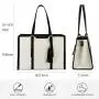 LOVEVOOK Large high quality PU leather Canvas Laptop Tote bag School shopping Casual handbag Shoulder Crossbody Bags for Women
