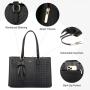 LOVEVOOK Women's PU Leather Tote Bag Large Capacity Laptop Tote Office Shoulder Handbag Vintage Briefcase Hand Bag for Women