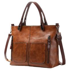 ZR760 Woman Bag Handbag Retro PU Fashion Female Portable Big High Quality Shoulder Underarm Bag Girl Versatile Tote Bag Shopping