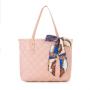 2024 Trendy Large Capacity Diamond Embroidery Tote Bag Simple Silk Scarf Shoulder Bucket Bag Women Fashionable Large Capacity