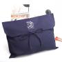 High Quality Blue Cotton Twill Envelope Dust Bag For Handbag Reusable Custom Logo Printed Clothes Shoe Packing Cotton Pouch