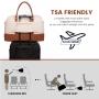 LOVEVOOK 2pcs Quilted Weekender Bag with toiletry pouch waterproof tote large women gym Yoga travel overnight garment duffel bag