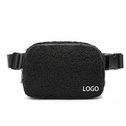 Wholesale Custom Warm Soft Winter Fanny Pack Waist Purse Plush Crossbody Bag Sherpa Cute Faux Fur Belt Bag for Women