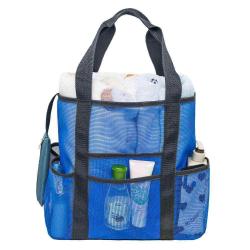 Gelory Large Mesh Beach Tote Bag Sand Free Multi-funtional Big Travel Grocery Lightweight Handbag