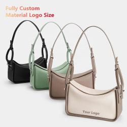 2024 Fully Custom New Fashion Womens Shoulder Bags Chic Underarm Bag Trending Soft Vegan Leather Lychee Ladies Shoulder Bags