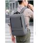 New Unisex Men's Business Travel Backpack Large Capacity Waterproof Oxford Laptop Bag with USB and Zipper Closure Polyester Lini
