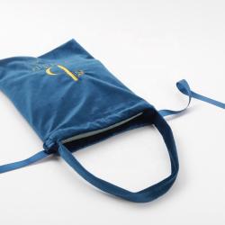 Custom Embroidery Logo Travel Bag Velvet Tote Gift Bag