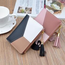 Factory Direct Wholesale Billeteras Rabbit Pendant Card Holder Short Purse Zipper Wallets Women's Fashion Wallet Of PU Leather