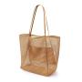Women's New Casual tote Foldable Beach Handbag with Two Handles Polyester Lining for Summer Outdoor Travel and Shopping