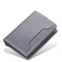 OEW011 RFID Blocking Leather Business Card Wallet Case PU Business Card Holder Pop Up Aluminum Card Case Men's Coin Purse