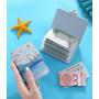 ZR605 Card Holder Case PU Lovely Certificate Credit Multi ID Card Position Snap-fastener Organ Camo Zero Wallet Printing Clip