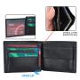 Custom Logo Rfid Blocking Leather Purses For Men Classic Flap Wallet Men