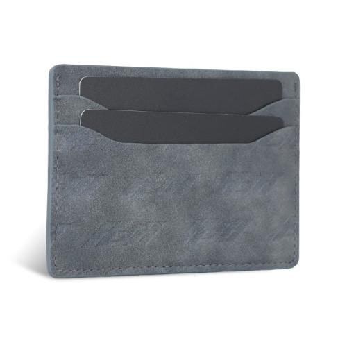 New Business Credit Id Leather Card Holder Wallet Customized Material Logo For Multiple Card Slots Design PU Leather Card Case
