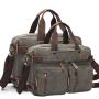 Two Size Casual Canvas Travel Handbag Briefcase Messenger Bag for Men Business Trip Shoulder bag 16in Laptop Handbags book bag