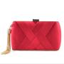Satin Ladies Wallets Clutch Purse Evening Bag Women Evening Clutch Bags Tassel Pendant Wedding Night Bridal Women's Silk Party