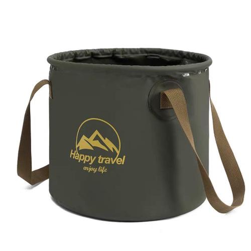 SN064 Custom Logo Travel Folding Bucket Portable Camping Picnic Fishing Bucket Lifestyle Camping Firewood Tool Tote Bag Party