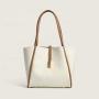 Basket bag Lady 2024 Korean Version  The New Soft Leather Senior Shoulder Bag Large Capacity Fashion Niche Tote Bag