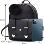 Fashion Mini Backpack Purse Pompom Ball PU Leather Backpack Shoulder Bag for Women