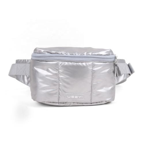 CHANGRONG Custom Adjustable Strap Small Fashion Quilted puffer fanny pack for travel Hiking