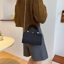 HR556 Women's Handbag PU Lock Buckle New Fashion Design Small Square Shoulder Bag Fashion Trend Versatile Handbag for Women