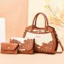 Latest new product ideas china supplier 3 pieces set Hollow Out bags ladies women's handbags set