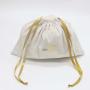 Wholesale  Custom Gold Logo Velvet Drawstring Jewelry Scraping Pouch Soft Velvet Dust Gift Packaging Bag